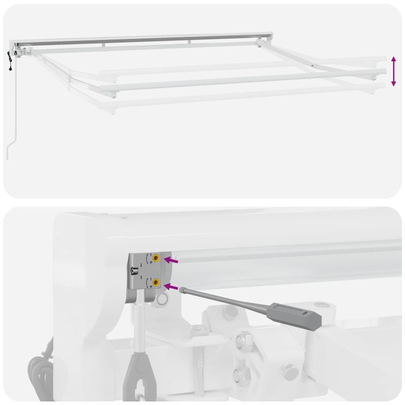 vidaXL Izvelkams jumtiņš Dzeltena un balta 300 x 200 cm