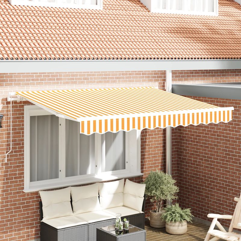 vidaXL Izvelkams jumtiņš Dzeltena 300 x 200 cm audums