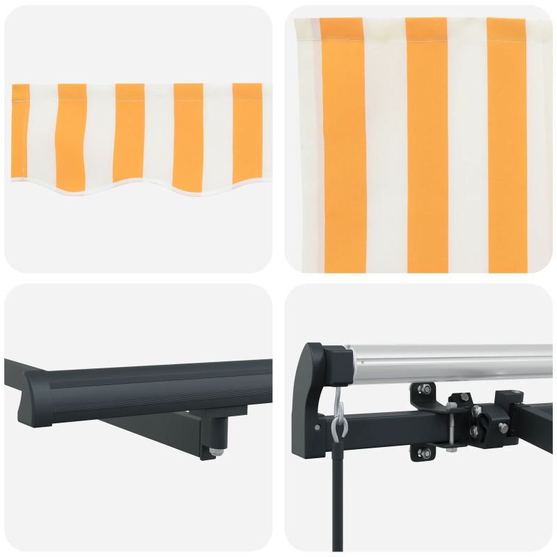 vidaXL Izvelkams jumtiņš Dzeltena 300 x 200 cm audums