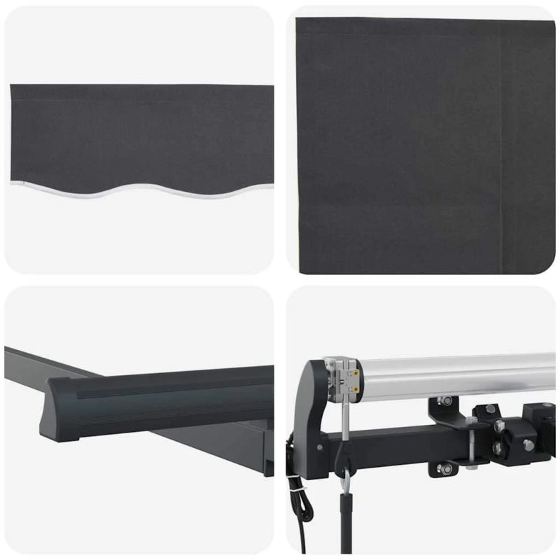 vidaXL Izvelkams jumtiņš Antracīts 300 x 200 cm audums