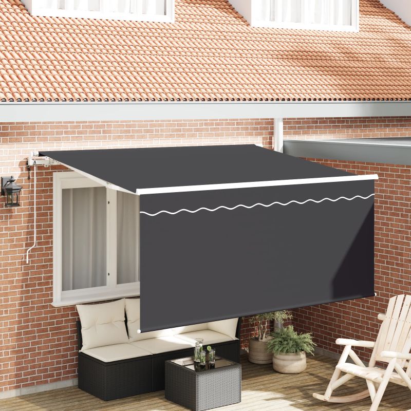 vidaXL Izvelkams jumtiņš Antracīts 300 x 200 cm