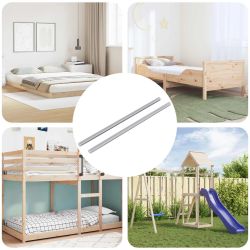 vidaXL Vītņu stienis 2 pcs Sudraba 6 x 170 mm Tērauds