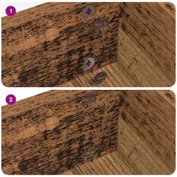 vidaXL Līmējošs skrūvju vāks 12 pcs Vecs koks DIA 20 x 0,5 mm