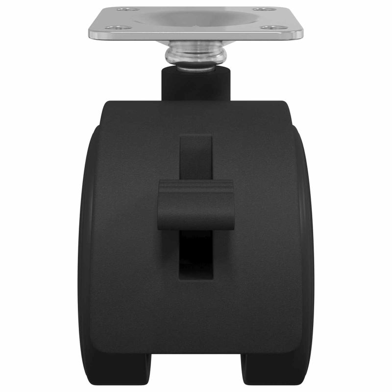 vidaXL Ritenis 2 pcs Melna 39,5 x 39,5 x 37,8 mm