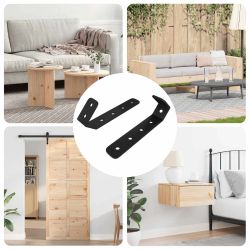 vidaXL Āķi 2 pcs Melna M5 x 110 mm Dzelzs