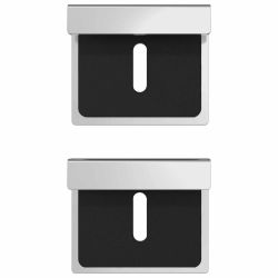 vidaXL Spoguļa turētāja kronšteins 12 pcs Niķelis 35 x 30 x 8,3 mm