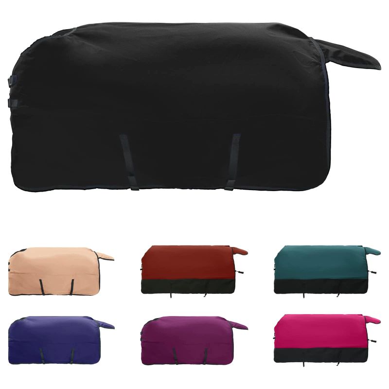 vidaXL Zirgu sega Tumši zaļa un melna 165 cm Poliesters