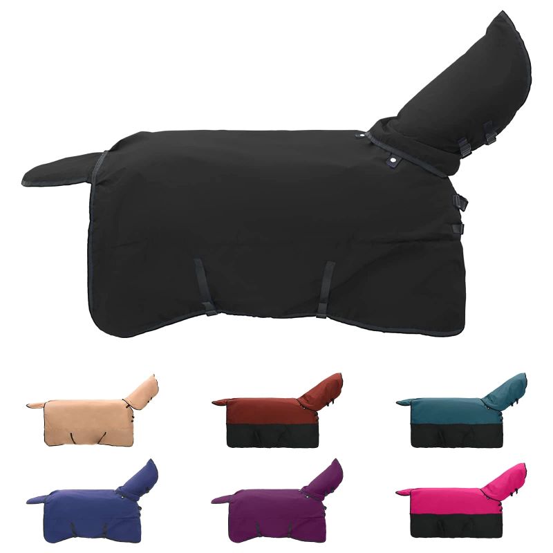 vidaXL Zirgu sega Tumši zaļa un melna 105 cm Poliesters