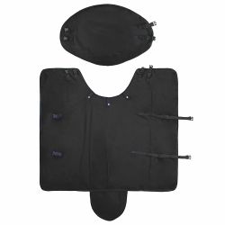 vidaXL Zirgu sega Tumši zaļa un melna 165 cm Poliesters