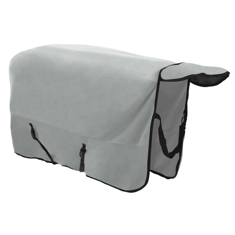 vidaXL Zirgu sega Pilnīgi gaiši pelēks un rozā Poliesters