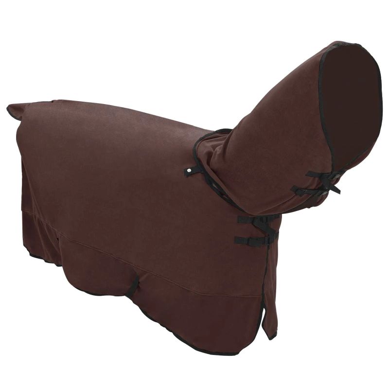 vidaXL Zirgu sega Pilnīgs tumši brūns Poliesters
