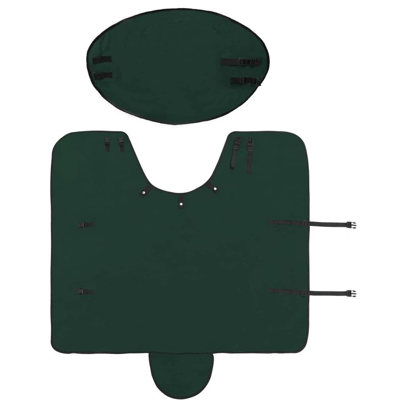 vidaXL Zirgu sega Pilnīgi tumši zaļa Poliesters