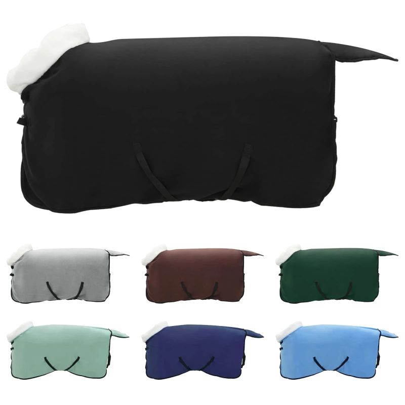 vidaXL Zirgu sega Melna 95 cm Polāra poliestera