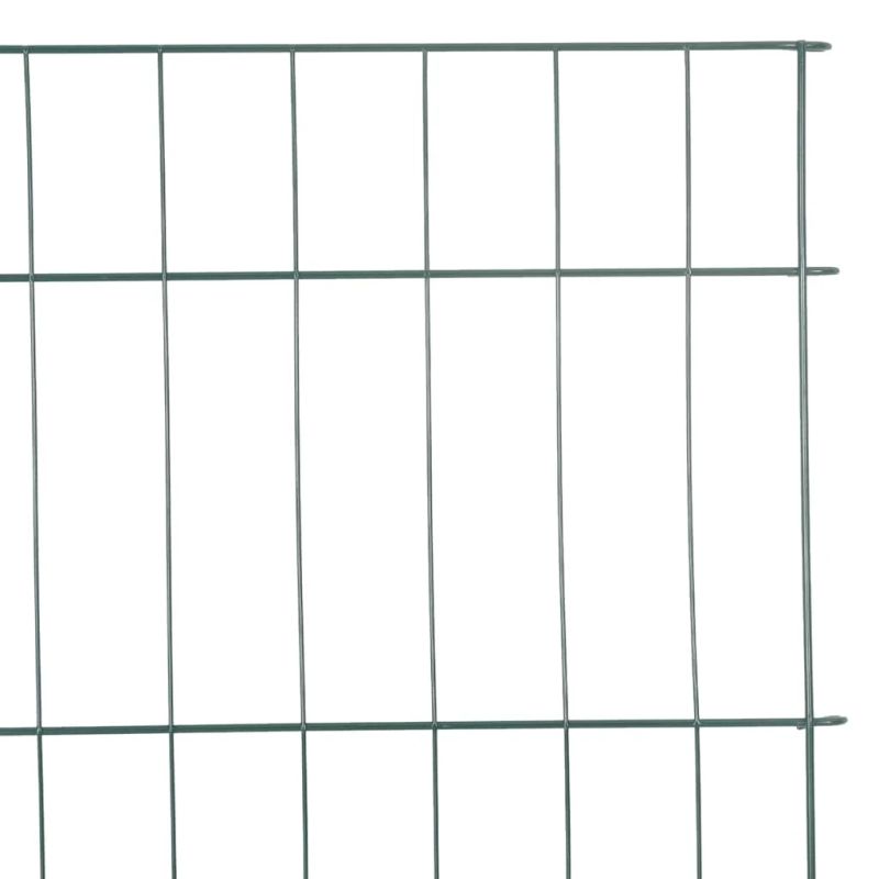 vidaXL Dīķa žoga komplekts 8 pcs Zaļa 50 x 80 cm Tērauds