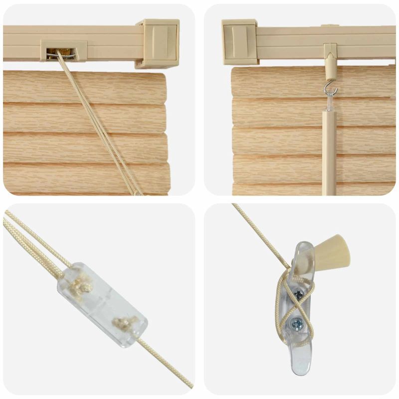 vidaXL Venēcijas žalūzija Gaiši brūna ar rakstu 213 x 130 cm PVC