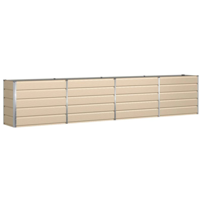 vidaXL Puķu kaste Krēms 480 x 50 x 45 cm Cinkots tērauds