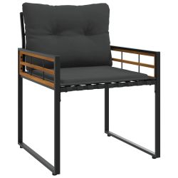 vidaXL Āra mēbeļu komplekts ar spilvenu 4 pcs Gaiši pelēks