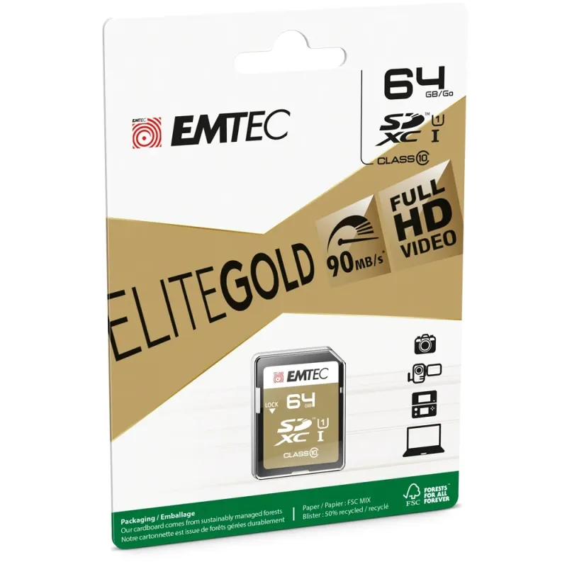 Emtec SDXC 64GB UHS-I U1 EliteGold