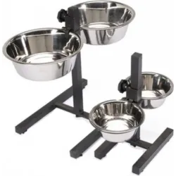 Camon Nerūsējoša tērauda bļodu statīvs ar 2 x 21 cm x 1900mll bļodam