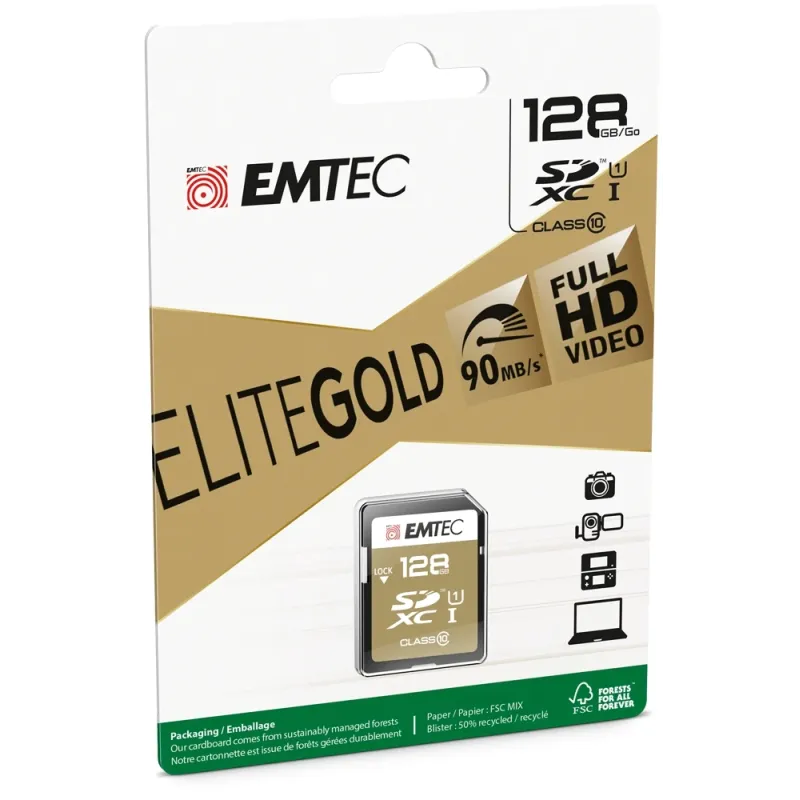 Emtec SDHC 128GB UHS-I U1 EliteGold