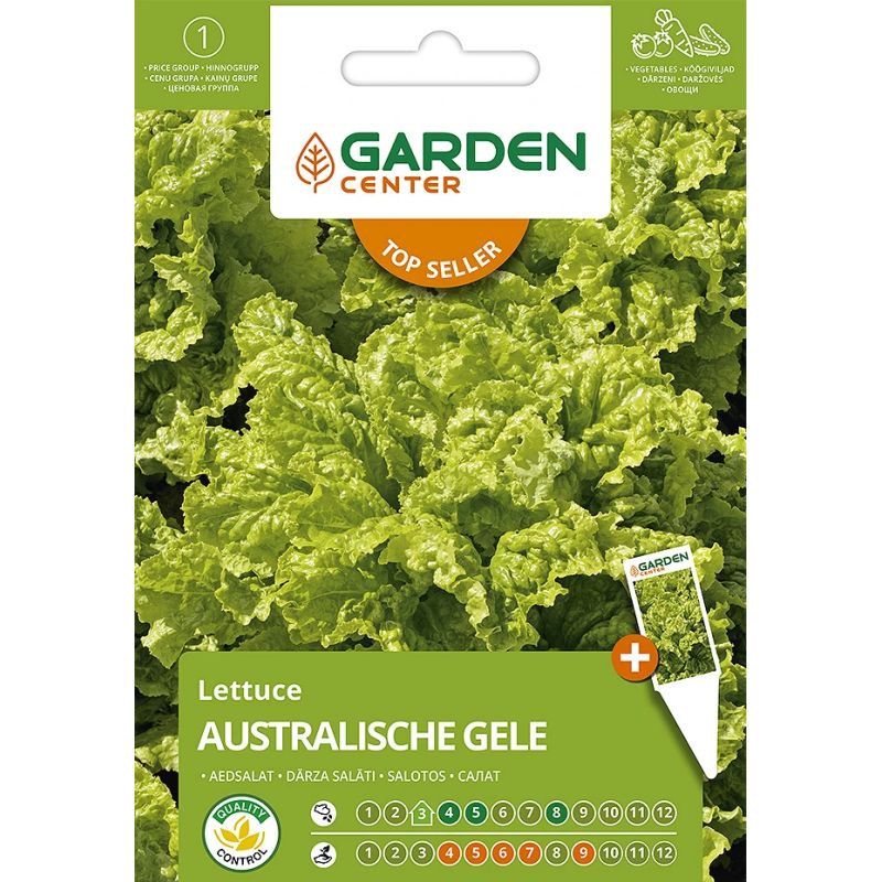 Sēklas Garden Center, salāti Australische Gele, 2 g