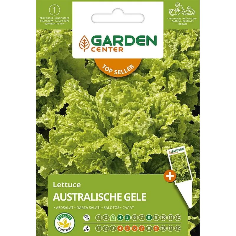 Sēklas Garden Center, salāti Australische Gele, 2 g