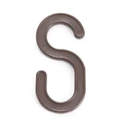 Shaped brown hooks for clothes