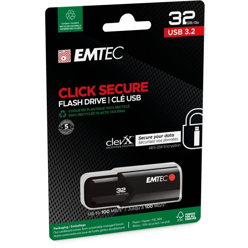 Emtec USB3.2 Click Secure B123 32GB