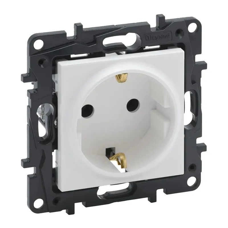 Kontaktligzda Legrand Niloe Step 863120, Iezemēta rozete, balta