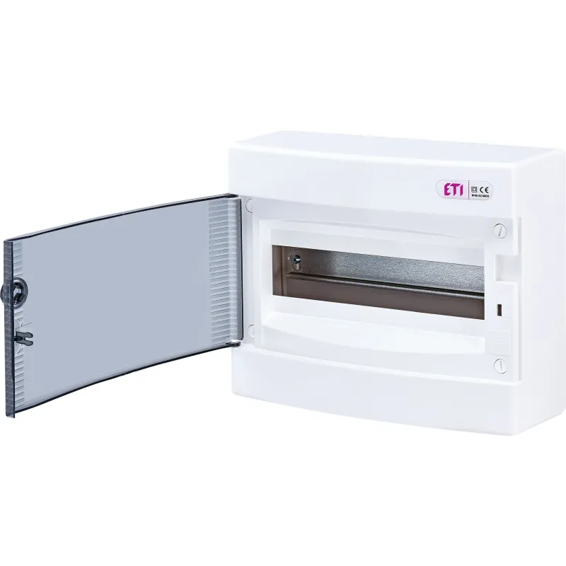 Moduļu panelis ETI ECT12PT, virsapmetuma, IP40, 12 mod., balta krās.-melna krās.