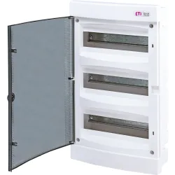 Moduļu panelis ETI ECM36PT, zemapmetuma, IP40, 36 mod., balta krās.-melna krās.