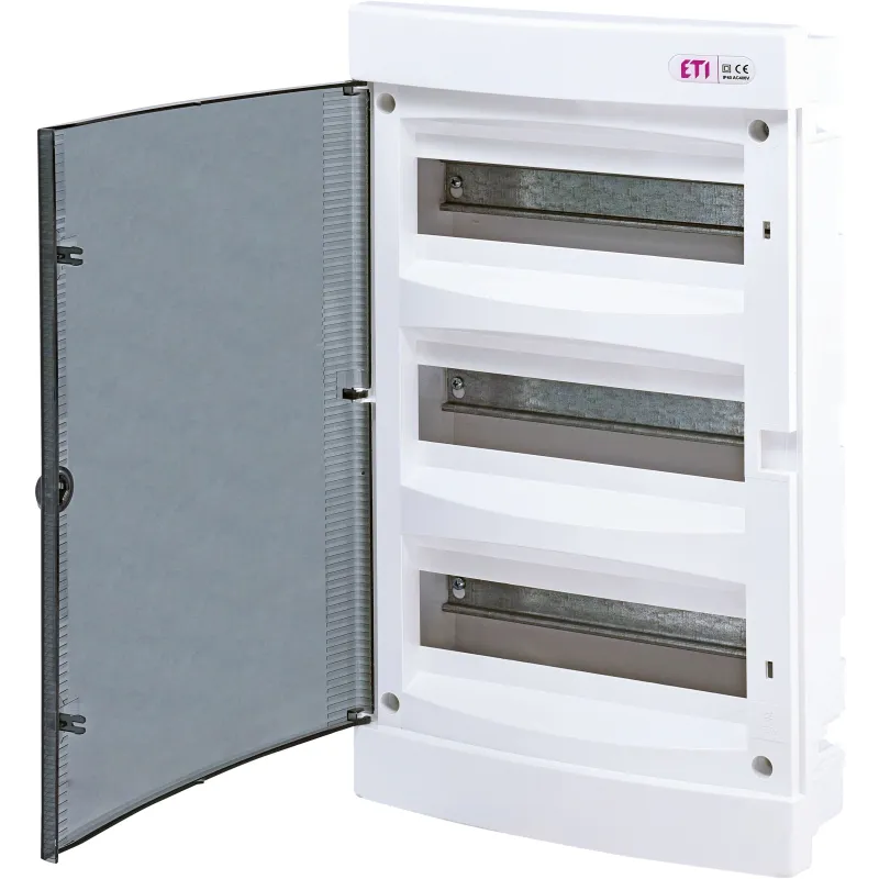 Moduļu panelis ETI ECM36PT, zemapmetuma, IP40, 36 mod., balta krās.-melna krās.