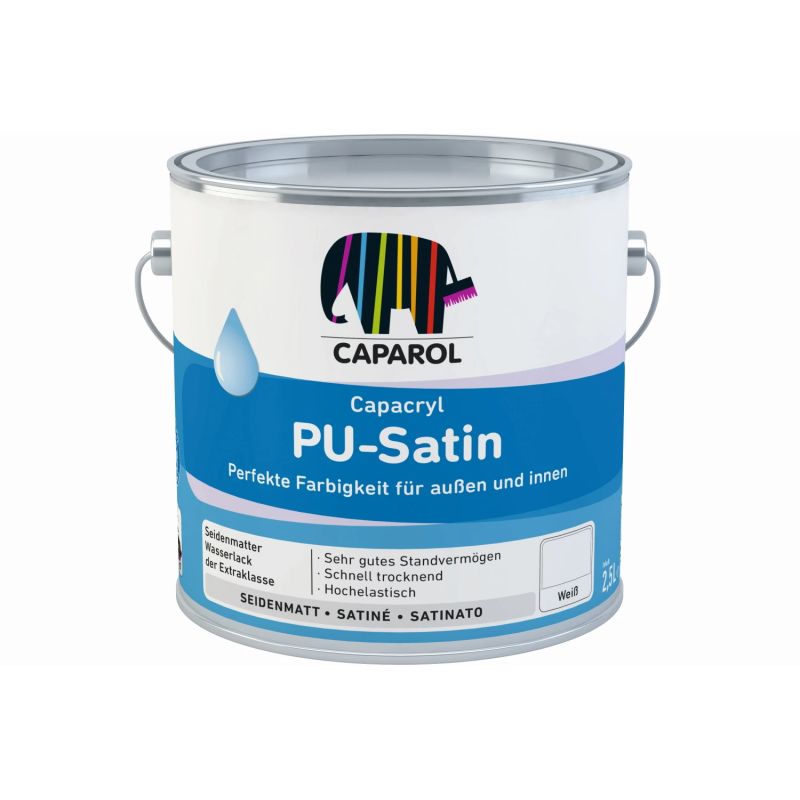 Krāsa akrila capacryl pu-satin 0.7l balt