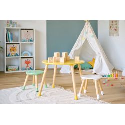 Комплект мебели для детской комнаты Zeller, белый-желтый-дерева