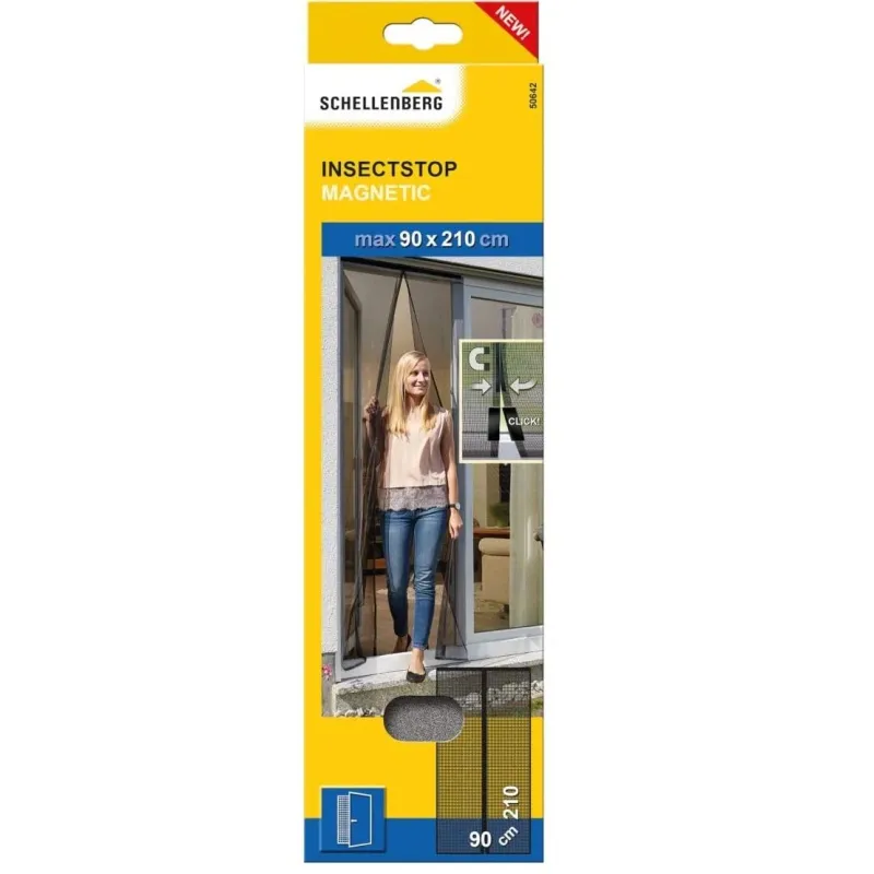 Magnetinė durų užuolaida nuo vabzdžių Schellenberg Insetstop Magnetic 50642, antracito sp., 90 cm x 120 cm