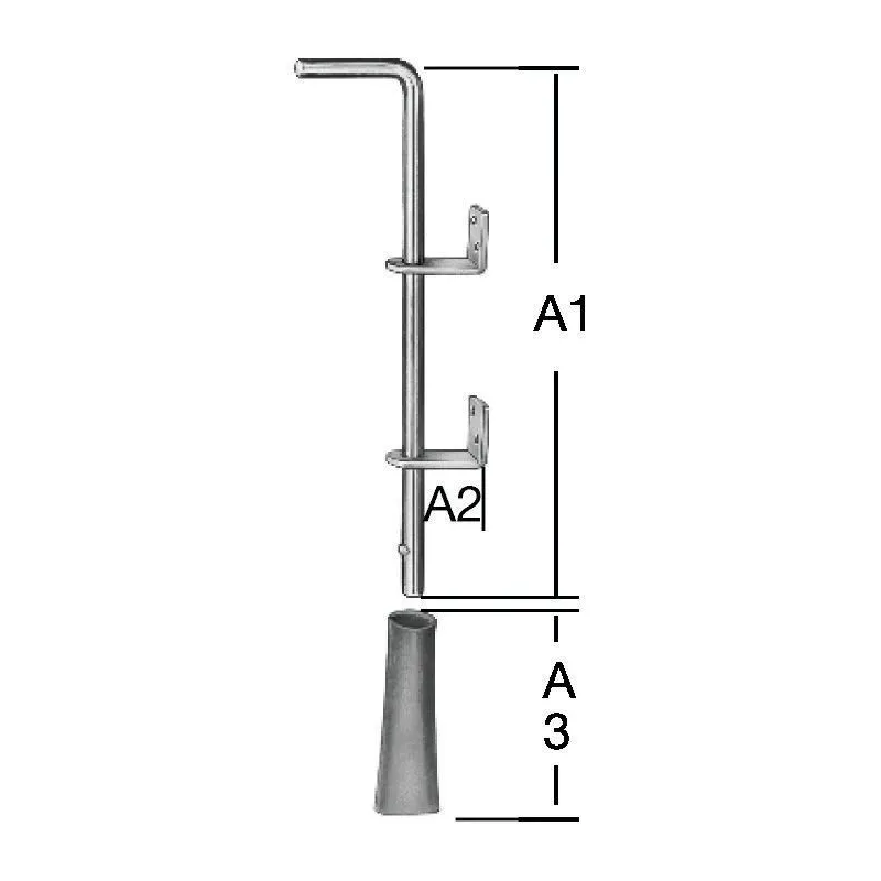 Durvju aizbīdnis, 40 cm