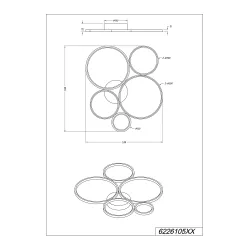 Светильник потолочный Trio Rondo 622610532, LED, 3000 °К, 1 x 49 Вт