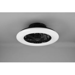 Lampa griestu+ventilat. stralsund melna
