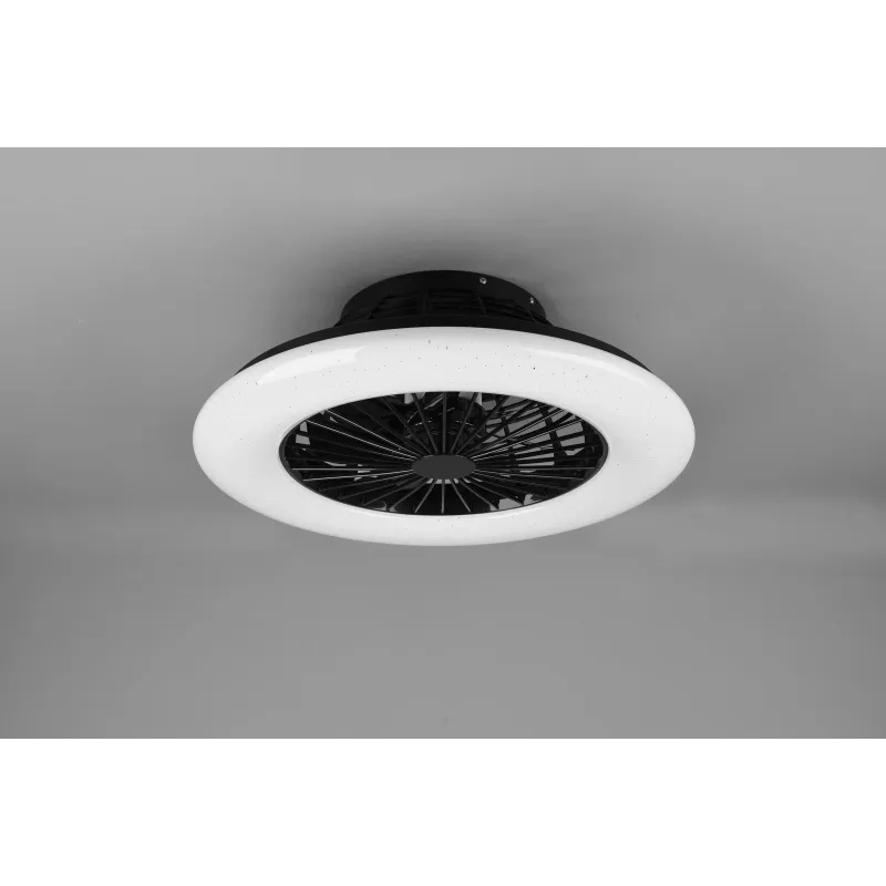 Lampa griestu+ventilat. stralsund melna