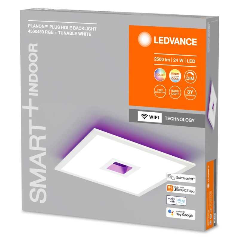 Gaismeklis smart+ wifi planon 45x45 rgb