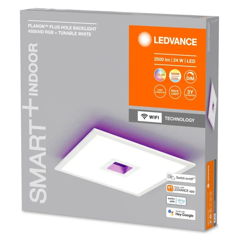 Gaismeklis smart+ wifi planon 45x45 rgb