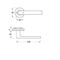 Rokturis skand ārdurvīm hroms,sc,