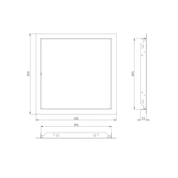 Revīzijas lūka Europlast, 300 mm x 300 mm