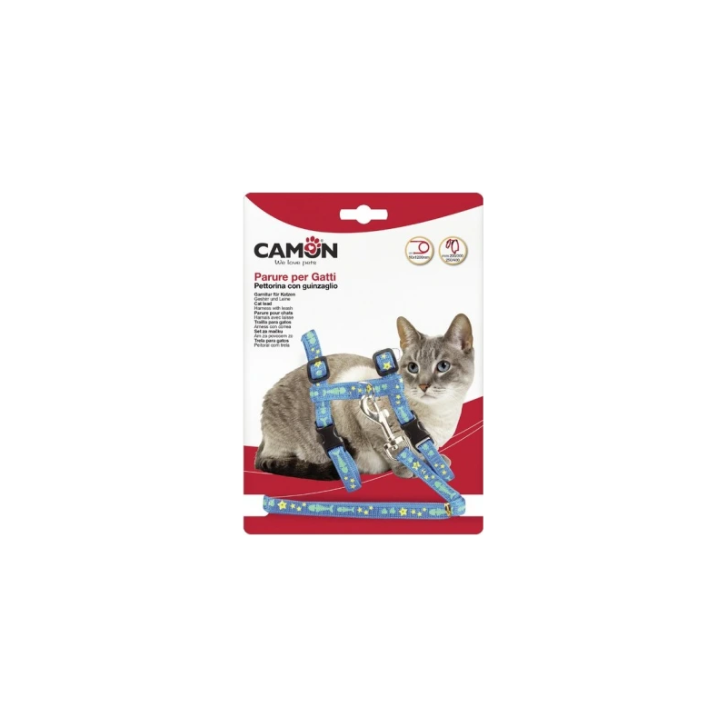 Camon Kaķu pavada - iemaukti Cat 10x1200mm