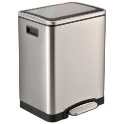 Atkrituma tvertne 15L+15L, ar soft close vāku