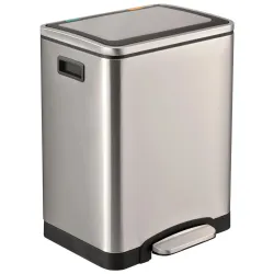 Atkrituma tvertne 15L+15L, ar soft close vāku