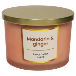 Svece no sojas vaska 400g, Mandarin & ginger