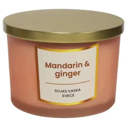 Svece no sojas vaska 400g, Mandarin & ginger