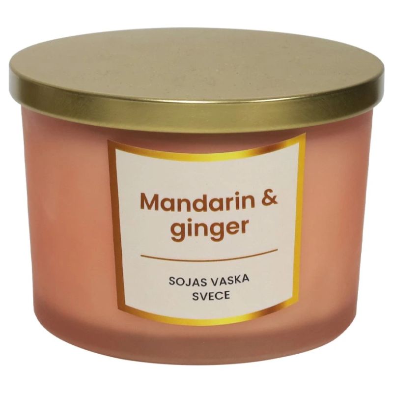 Svece no sojas vaska 400g, Mandarin & ginger
