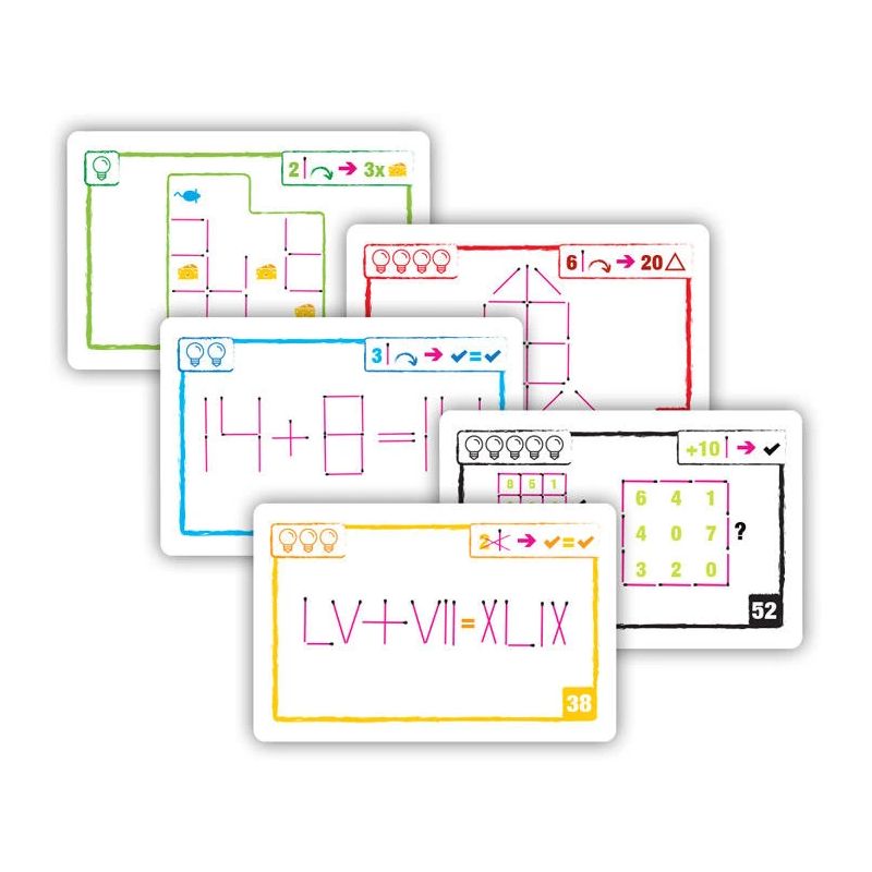 Spēle galda logic cards matchsticks